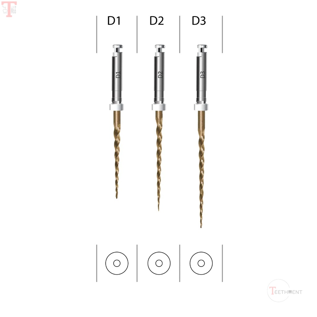 Endoart Retreatment Gold Rotary Files Kit Assorted D1D3 Pack of 6_2.jpg
