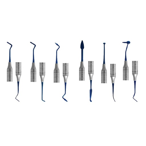 GDC Composite Instrument Blue Titanium - Set Of 6 In Pouch (CIBS6)