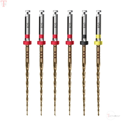 Endoart Expert Gold Reciprocation Files Kit 25mm Assorted (Pack of 6)